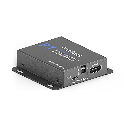 PureTools eARC Audio Adapter, Splitter und Extraktor – Extrahiert Dolby Atmos TrueHD DTS-HD von HDMI 2.1 eARC-Geräten auf ältere Audio/Video Receiver PureTools eARC Audio Adapter, Splitter und Extraktor – Extrahiert Dolby Atmos TrueHD DTS-HD von HDMI 2.1 eARC-Geräten auf ältere Audio/Video Receiver von PureTools