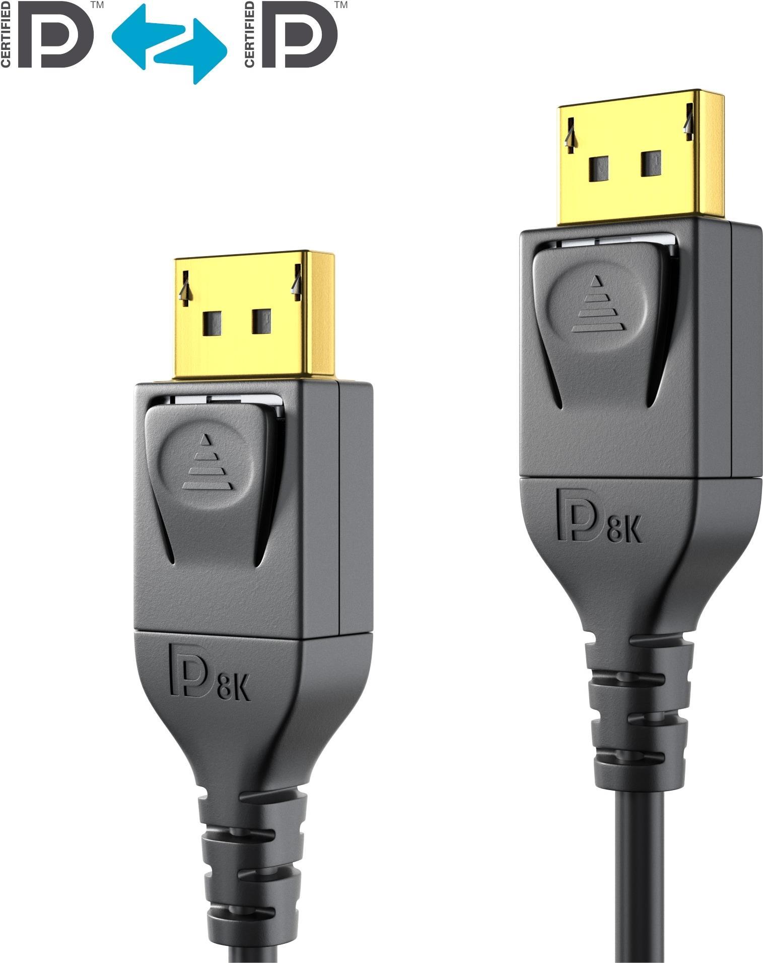 Purelink - DisplayPort-Kabel - DisplayPort (M) bis DisplayPort (M) - DisplayPort 1.4 - 2 m - 8K Unterstützung - Schwarz von PureLink