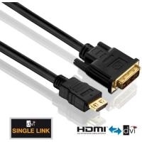 Purelink PureInstall PI3000 - Videokabel - Single Link - HDMI / DVI - DVI-D (M) bis HDMI (M) - 2 m - Dreifachisolierung - Schwarz von PureLink