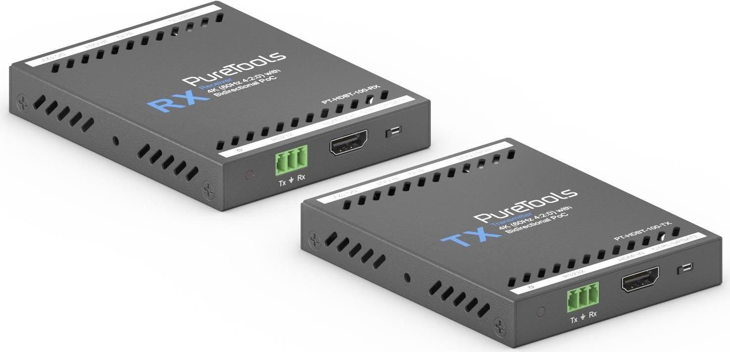 Purelink PureTools - HDBaseT Extender Set, 4K HDMI (60Hz 4:2:0) mit bidirektiona PureTools - HDBaseT Extender Set, 4K HDMI (60Hz 4:2:0) mit bidirektionalem PoC (PT-HDBT-100) von PureLink