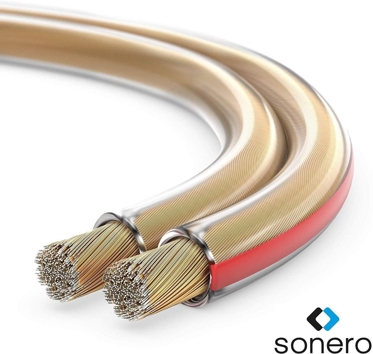Sonero Lautsprecherkabel 2x0,75mm², CCA 25,0m, transparent Sonero Lautsprecherkabel 2x0,75mm², CCA 25,0m, transparent von sonero