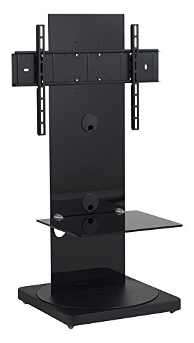 Gisan FS-101 NE Standfuß für TV Geräte mit Einer Bildschirmdiagonale bis 165 cm (65 Zoll), schwenkbar (+/-15°), höhenverstellbar (915 bis 965mm), Traglast max. 35kg, VESA max. 600x400, schwarz von PureMounts