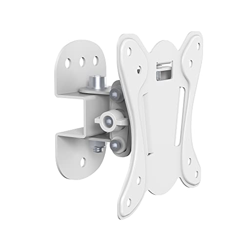 PureMounts® TV Halterung - Swivel - Vesa 100, Wandabstand: 75mm, Traglast max. 25,0kg, neigbar 3°/-12°, schwenkbar 25°/-25°, weiß von PureMounts