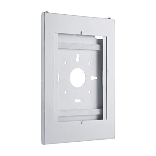 PureMounts Abschließbares Stahlgehäuse für Tablets für Apple iPad 9.7" / iPad 10.2" / iPad Pro 10.5" / iPad Air 10.5"(Gen 3) / Samsung Tab A 10.1" 2019, weiß von PureMounts