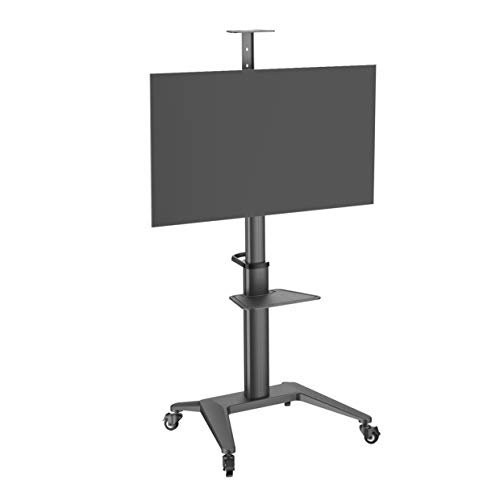 PureMounts DS TV Standfuß PDS-0002C für LCD/LED/Plasma Bildschirme von 94cm - 178cm (37" bis 70") mit 50kg Traglast, max. VESA 600x400mm, vollbeweglich, höhenverstellbar, schwarz von PureMounts