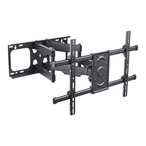 PureMounts FM51-600 Wandhalterung für TV Geräte mit 81-165cm (32-65"), VESA: 600x400, neigbar: 5°/-15°, schwenkbar: +/-60°, Wandabstand: 69-635mm, Traglast max: 65kg, schwarz von PureMounts