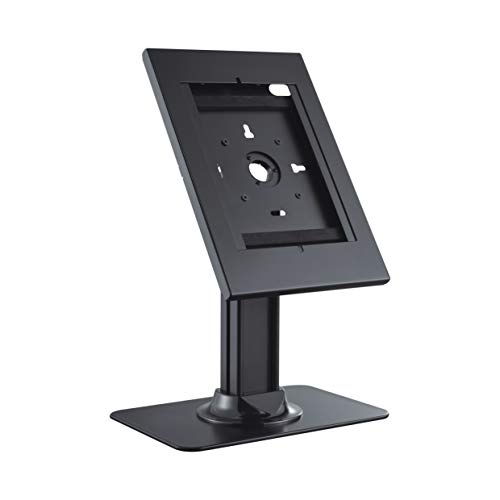 PureMounts PDS-5910 Standfuß mit abschließbarem Stahlgehäuse für Tablets Apple iPad 9.7" / iPad 10.2" / iPad Pro 10.5" / iPad Air 10.5"(Gen 3) / Samsung Tab A 10.1" 2019, schwarz von PureMounts