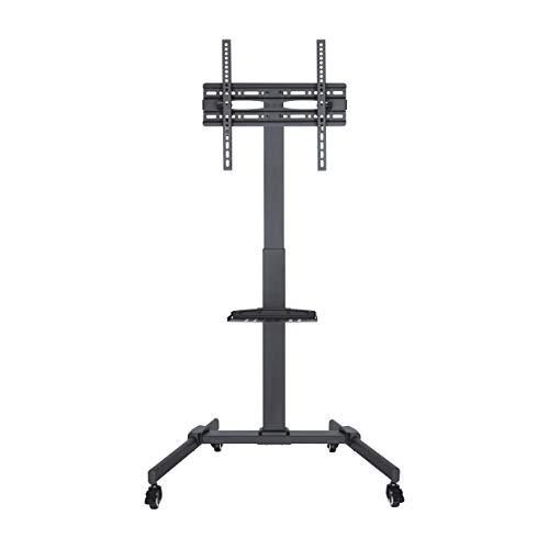 PureMounts PM-CART-60B TV Standfuß für LCD/LED/Plasma Bildschirme von 81-140 cm (32-55 Zoll) schwarz, VESA: 400x400 (35Kg) von PureMounts