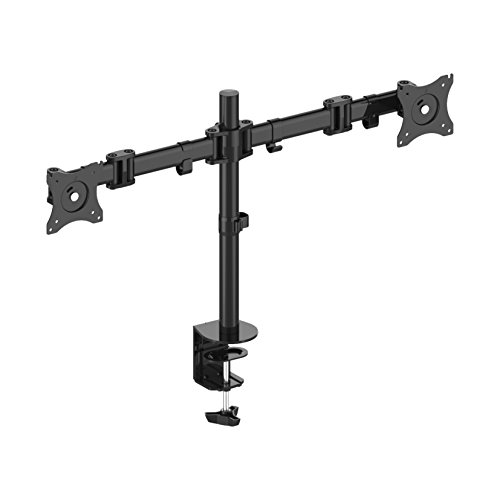 PureMounts PM-OFFICE-02 Wand- & Deckenhalterungen, schwarz, für 2 Monitore von PureMounts