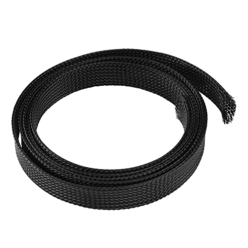 PureMounts PM-ZCCS-SOCKS-20B Universeller Polyester-Kabelschlauch, selbst zusammenziehend, Ø 20mm, 1,80m. schwarz von PureMounts