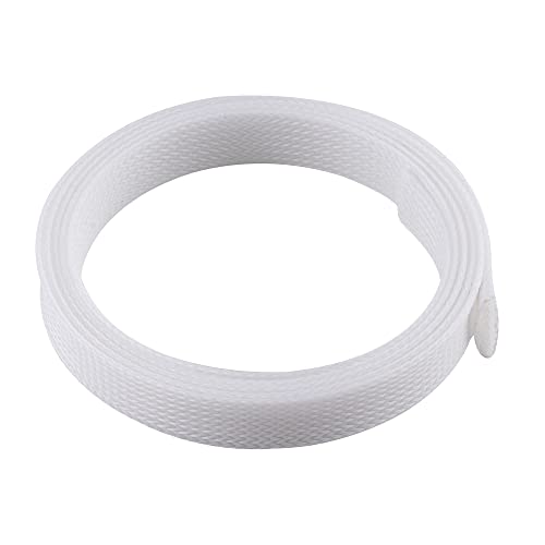 PureMounts PM-ZCCS-SOCKS-20W Universeller Polyester-Kabelschlauch, selbst zusammenziehend, Ø 20mm, 1,80m, weiß von PureMounts