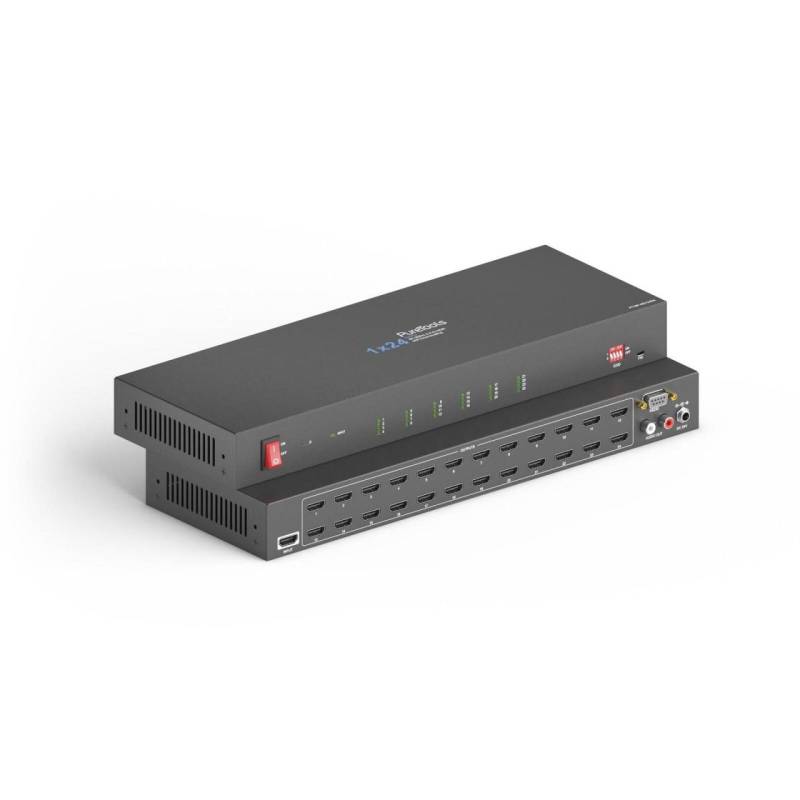 PureTools - HDMI Splitter 1x24, 4K (60Hz 4:4:4), Down-Scaling, Audio und EDID... von PureTools