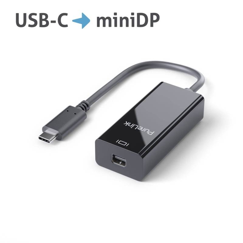 PureLink Adapter 0,10m iSerie IS211 USB-C MiniDisplayPort 4K60Hz schwarz von Purelink GmbH