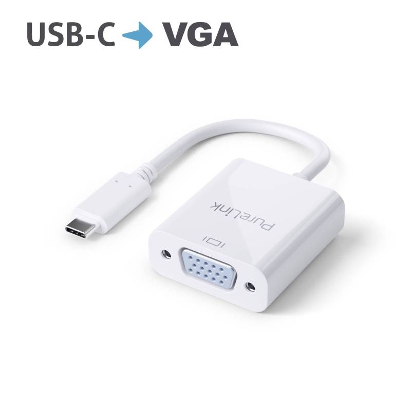 PureLink Adapter 0,10m iSerie IS220 USB-C auf VGA 1200p weiß von Purelink GmbH