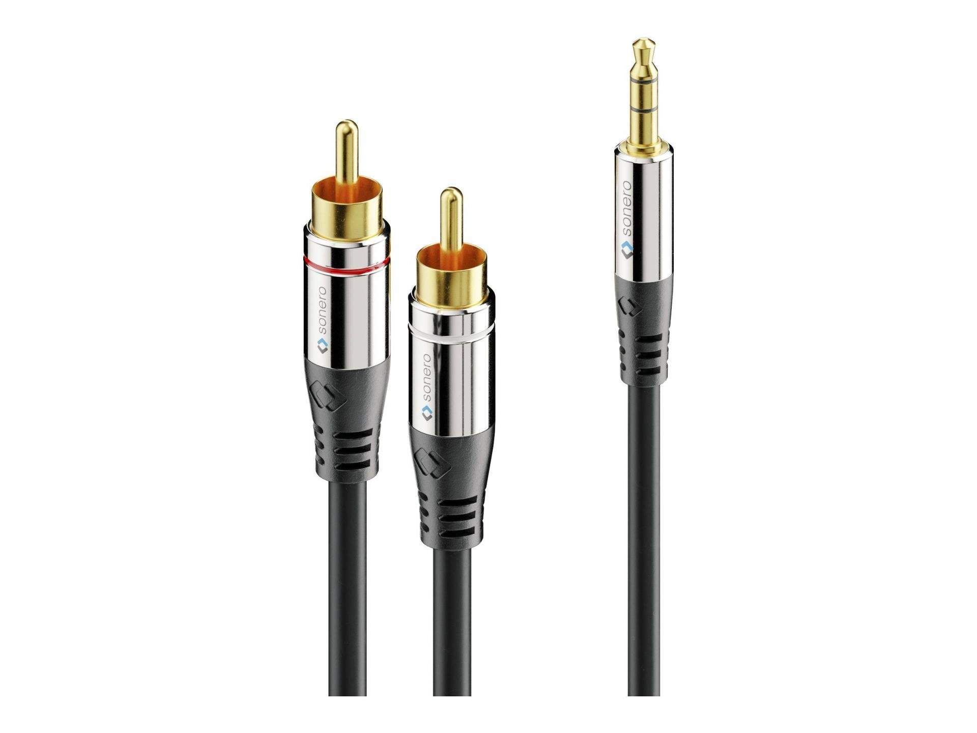 Sonero Premium Audio-Kabel S-AC600-050 2xCinch auf 3,5mm Klinke,Alustecker,5m Sonero Premium Audio-Kabel S-AC600-050 2xCinch auf 3,5mm Klinke,Alustecker,5m von Purelink GmbH