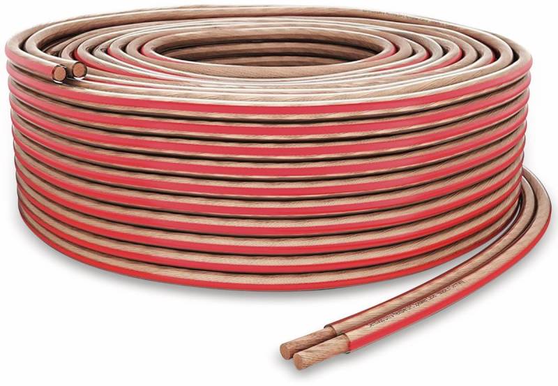 PURELINK Lautsprecherkabel, 2x2,5 mm², 100 m, transparent, OFC von Purelink