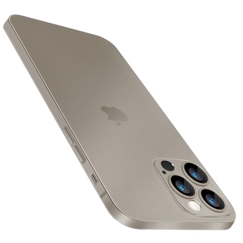 Purluct Schutzhülle für iPhone 15 Pro, dünne transparente Oberfläche, Rückseite [vergilbungsfrei], Ultra-Schutzhülle mit Kameraschutz, 15,4 cm (6,1 Zoll), Grau von Purluct