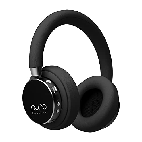 Puro Sound Labs BT2200-Plus Lautstärkebegrenzende Bluetooth-Kopfhörer für Kinder - Sicherere Kopfhörer für Kinder - Studio-Qualität und Geräuschisolierung – Schwarz von Puro Sound Labs