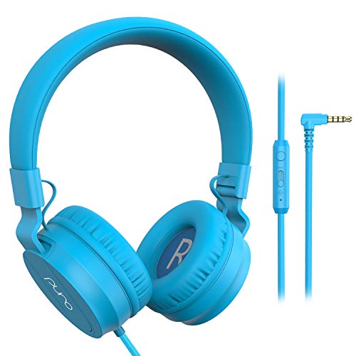 Puro Sound Labs PuroBasic Volume Limiting Wired Headphones for Kids, Boys, Girls 2+ Foldable & Adjustable Headband, Compatible with iPad, iPhone, Android, PC & Mac – by, (Blau) von Puro Sound Labs