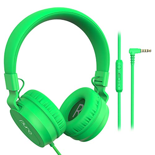Puro Sound Labs PuroBasic Volume Limiting Wired Headphones for Kids, Boys, Girls 2+ Foldable & Adjustable Headband – by, (Green) von Puro Sound Labs