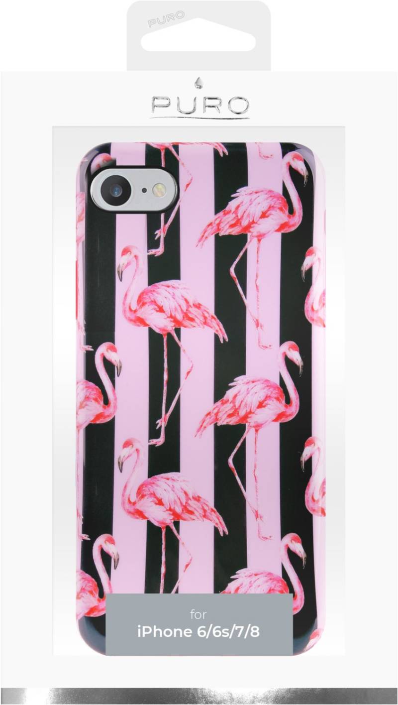 Glam Flamingo für iPhone 6/6s/7/8 schwarz von Puro