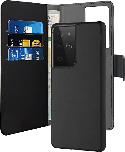 Puro 2-in-1 Magnetisches Samsung Galaxy S21 Ultra 5G Wallet Hülle - Schwarz von Puro