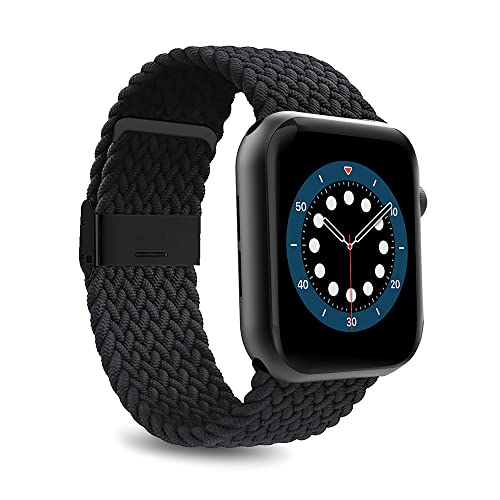 Puro Schlaufenband kompatibel mit Apple Watch 42 mm 44 mm 44 mm, elastisches und atmungsaktives Gewebe, Clipverschluss, beständig gegen Wasser und Schweiß von Puro