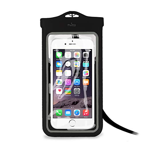 Puro wp7slimlblk Wasserdichtes Etui für Smartphone schwarz von Puro
