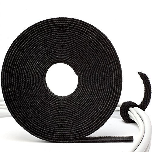 10m Klettband Rolle - Mikro Klettband für Kabel - Kabelmanager von Purovi