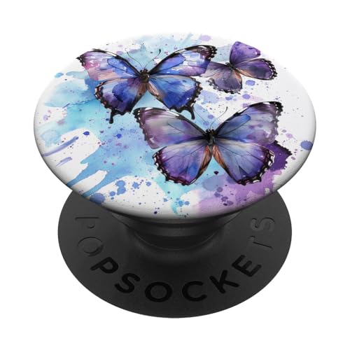 Aquarell Monarch Schmetterling Lila PopSockets Klebender PopGrip von Purple Art Butterfly Aestetic