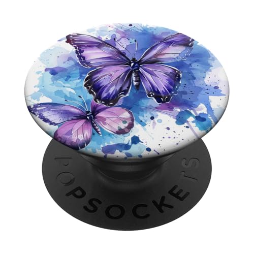 Aquarell Monarch Schmetterling Lila PopSockets Klebender PopGrip Aquarell Monarch Schmetterling Lila PopSockets Klebender PopGrip von Purple Art Butterfly Aestetic