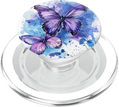 Aquarell Monarch Schmetterling Lila PopSockets PopGrip für MagSafe von Purple Art Butterfly Aestetic