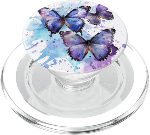 Aquarell Monarch Schmetterling Lila PopSockets PopGrip für MagSafe von Purple Art Butterfly Aestetic