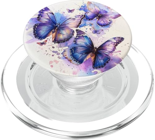 Aquarell Monarch Schmetterling Lila PopSockets PopGrip für MagSafe von Purple Art Butterfly Aestetic