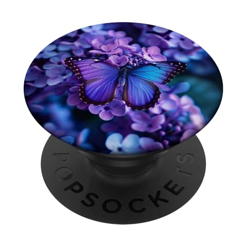 Lila Schmetterling Monarch Schmetterling Blume PopSockets Klebender PopGrip von Purple Art Butterfly Aestetic