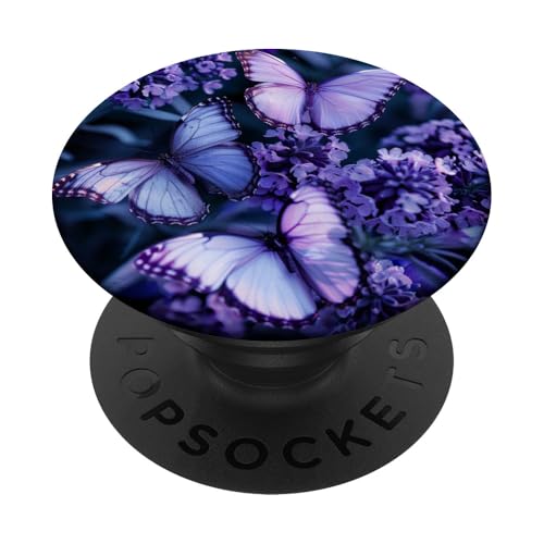 Lila Schmetterling Monarch Schmetterling Blume PopSockets Klebender PopGrip Lila Schmetterling Monarch Schmetterling Blume PopSockets Klebender PopGrip von Purple Art Butterfly Aestetic