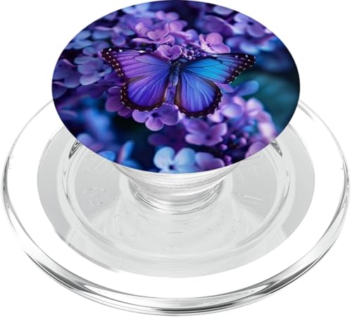 Lila Schmetterling Monarch Schmetterling Blume PopSockets PopGrip für MagSafe von Purple Art Butterfly Aestetic