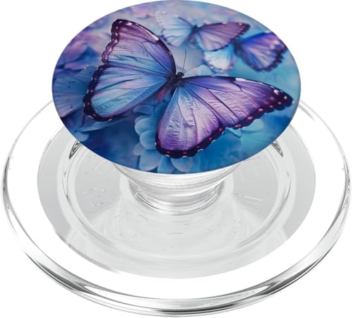 Lila Schmetterling Monarch Schmetterling Blume PopSockets PopGrip für MagSafe von Purple Art Butterfly Aestetic