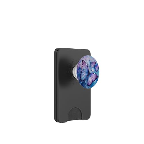 Lila Schmetterling Monarch Schmetterling Blume PopSockets PopWallet für MagSafe von Purple Art Butterfly Aestetic