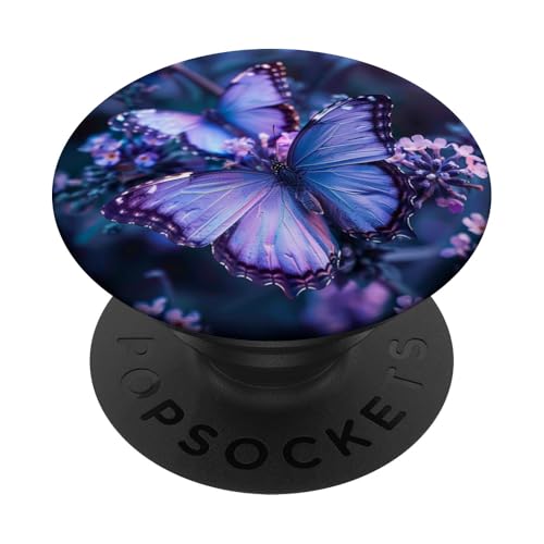 Lila Schmetterling PopSockets Klebender PopGrip von Purple Art Butterfly Aestetic