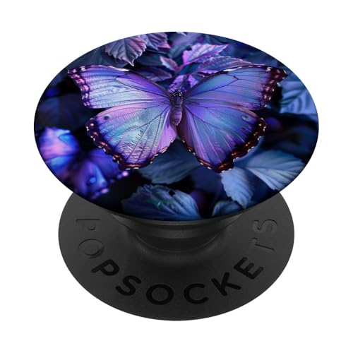 Lila Schmetterling PopSockets Klebender PopGrip von Purple Art Butterfly Aestetic