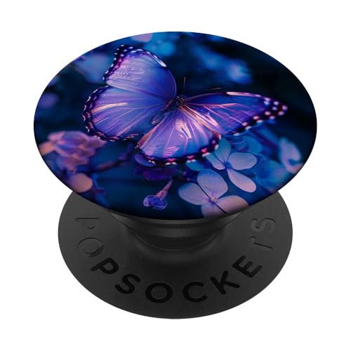 Lila Schmetterling PopSockets Klebender PopGrip von Purple Art Butterfly Aestetic