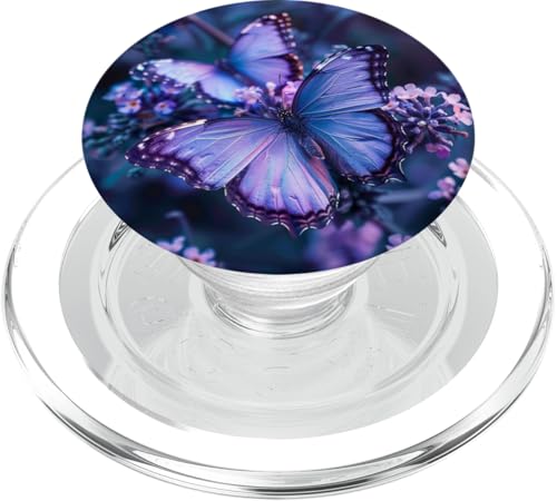 Lila Schmetterling PopSockets PopGrip für MagSafe von Purple Art Butterfly Aestetic