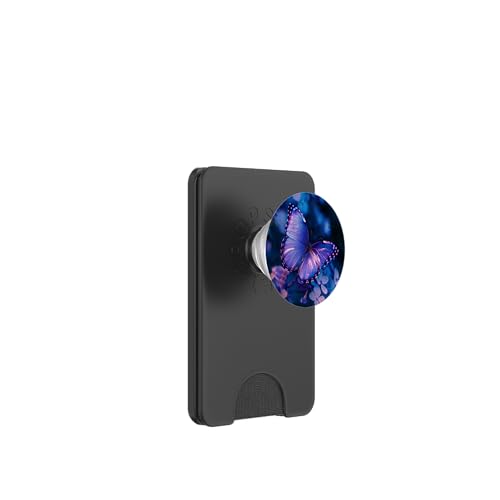 Lila Schmetterling PopSockets PopWallet für MagSafe von Purple Art Butterfly Aestetic