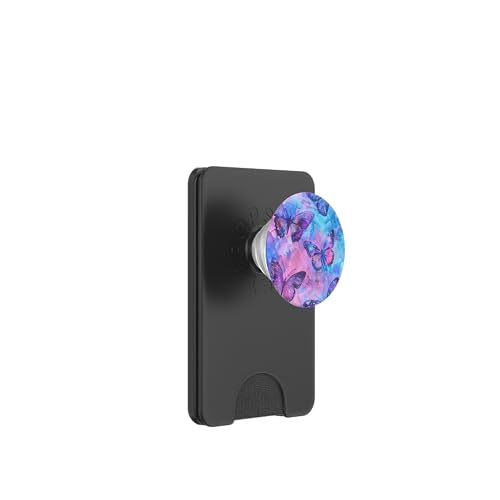 Monarch Butterfly Lila Aquarell PopSockets PopWallet für MagSafe von Purple Art Butterfly Aestetic