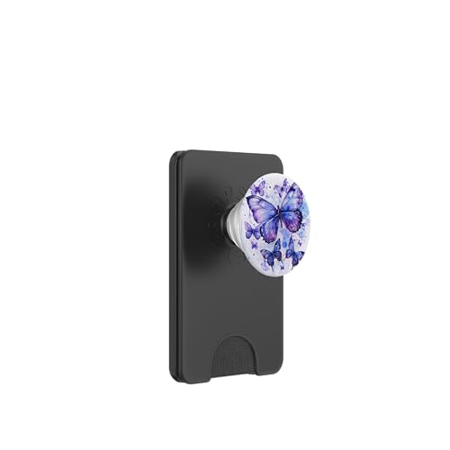Monarch Butterfly Lila Aquarell PopSockets PopWallet für MagSafe von Purple Art Butterfly Aestetic