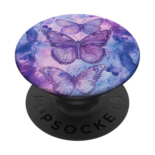 Monarch Schmetterling Lila PopSockets Klebender PopGrip von Purple Art Butterfly Aestetic