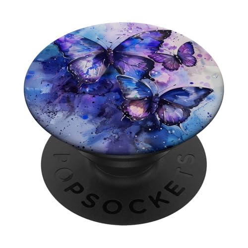 Monarch Schmetterling Lila PopSockets Klebender PopGrip von Purple Art Butterfly Aestetic