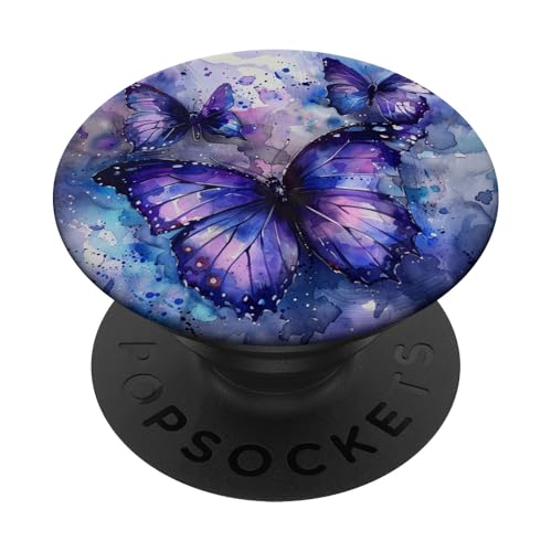 Monarch Schmetterling Lila PopSockets Klebender PopGrip von Purple Art Butterfly Aestetic