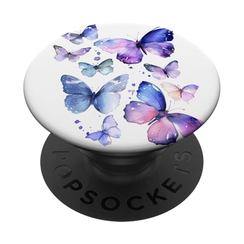 Monarch Schmetterling Lila PopSockets Klebender PopGrip von Purple Art Butterfly Aestetic